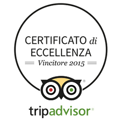 Certificato di Eccellenza TripAdvisor - Vincitore 2015